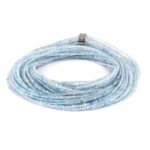 Selected Edition – Verwandelbares Aquamarin | Beryll Perlen Edelstein Armband & Kette facettiert mit Magnetverschluss Edelsteine Heilsteine bei Wunderstein24