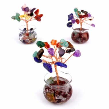 Edelsteinbäumchen | Lebensbaum bunt Mix | Mischung im Töpfchen Höhe ca. 60 mm Edelsteine Heilsteine bei Wunderstein24