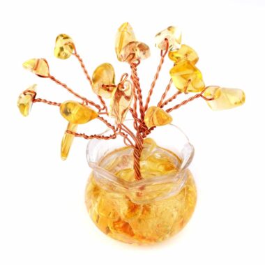 Citrin Edelsteinbäumchen | Lebensbaum im Töpfchen Höhe ca. 60 mm Edelsteine Heilsteine bei Wunderstein24