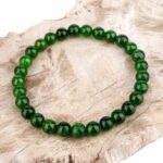 Diopsid Ø 7 mm Kugel Perlen Armband flexibel und dehnbar beste Qualität Edelsteine Heilsteine bei Wunderstein24