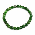 Diopsid Ø 7 mm Kugel Perlen Armband flexibel und dehnbar beste Qualität Edelsteine Heilsteine bei Wunderstein24