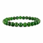 Diopsid Ø 7 mm Kugel Perlen Armband flexibel und dehnbar beste Qualität Edelsteine Heilsteine bei Wunderstein24