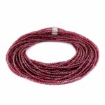 Selected Edition – Verwandelbares Granat Perlen Edelstein Armband & Kette facettiert mit Magnetverschluss Edelsteine Heilsteine bei Wunderstein24