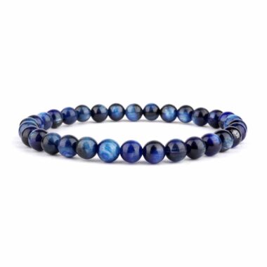 Cyanid | Kyanit | Disthen Ø 6 mm Kugel Edelstein Armband flexibel und dehnbar beste Qualität Edelsteine Heilsteine bei Wunderstein24