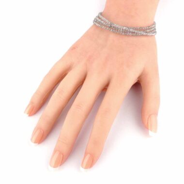 Selected Edition – Verwandelbares Labradorit Perlen Edelstein Armband & Kette facettiert mit Magnetverschluss Edelsteine Heilsteine bei Wunderstein24