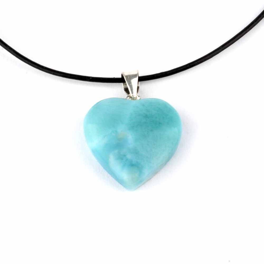Larimar Herz Anhänger Länge 24 mm mit 925 Sterling-Silberöse in bester Qualität und Farbe Edelsteine Heilsteine bei Wunderstein24 Larimar Herz Anhänger Länge 24 mm mit 925 Sterling-Silberöse in bester Qualität und Farbe Edelsteine Heilsteine bei Wunderstein24