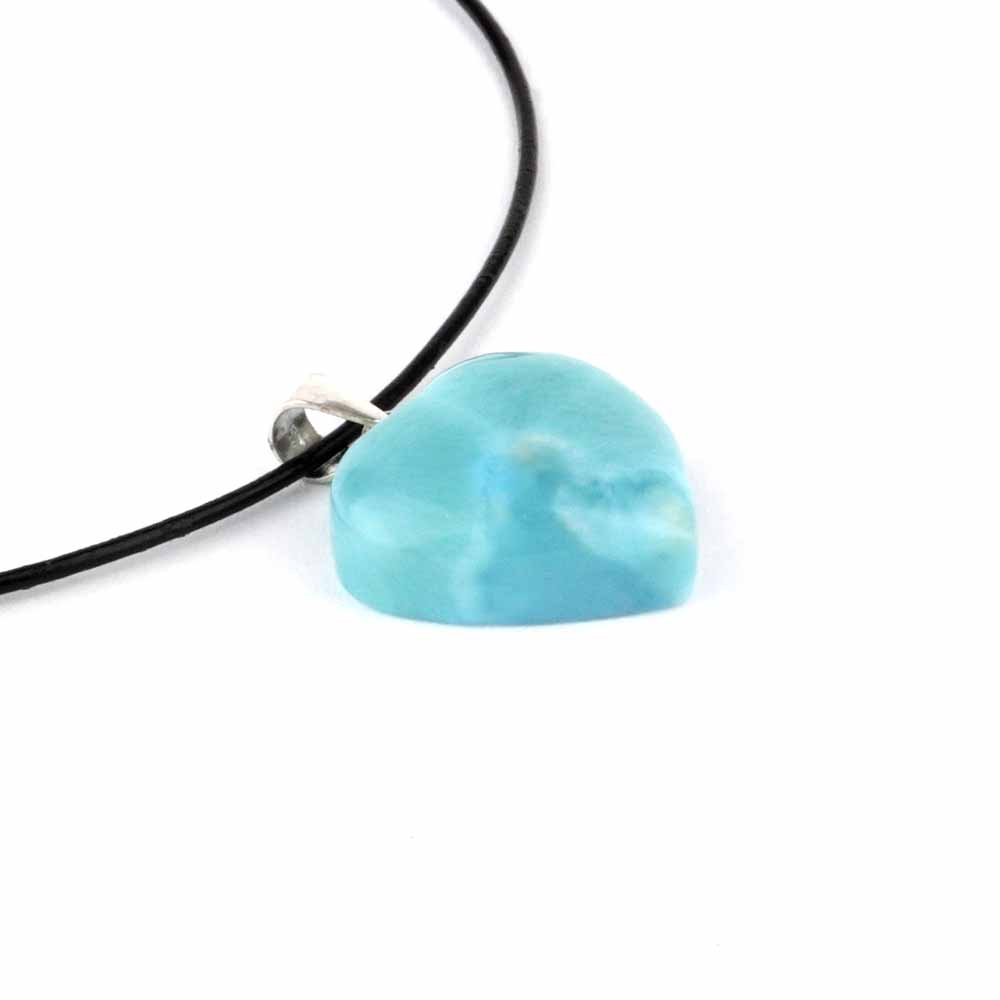 Larimar Herz Anhänger Länge 24 mm mit 925 Sterling-Silberöse in bester Qualität und Farbe Edelsteine Heilsteine bei Wunderstein24 Larimar Herz Anhänger Länge 24 mm mit 925 Sterling-Silberöse in bester Qualität und Farbe Edelsteine Heilsteine bei Wunderstein24