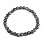 Larvikit Ø 6,8 mm Kugel | Perlen Armband flexibel und dehnbar Edelsteine Heilsteine bei Wunderstein24