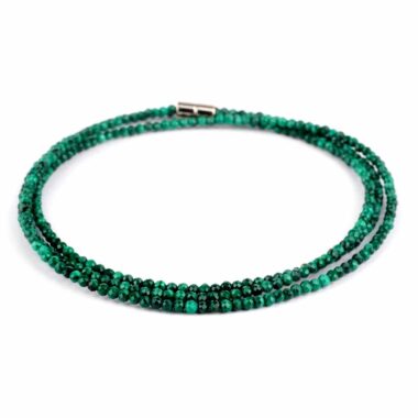 Selected Edition – Verwandelbares Malachit Perlen Edelstein Armband & Kette facettiert mit Magnetverschluss Edelsteine Heilsteine bei Wunderstein24