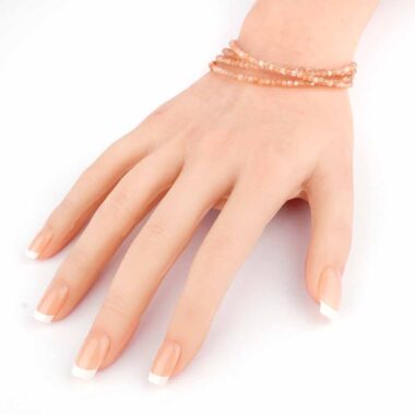 Selected Edition – Verwandelbares Mondstein Perlen Edelstein Armband & Kette facettiert mit Magnetverschluss Edelsteine Heilsteine bei Wunderstein24