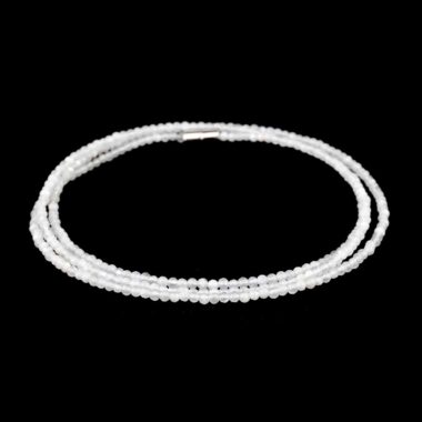 Selected Edition – Verwandelbares Mondstein weiß Perlen Edelstein Armband & Kette facettiert mit Magnetverschluss Edelsteine Heilsteine bei Wunderstein24