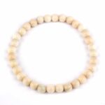 Nephrit Jade weiß Ø 6 mm Kugel Perlen Edelstein Armband flexibel und dehnbar Edelsteine Heilsteine bei Wunderstein24