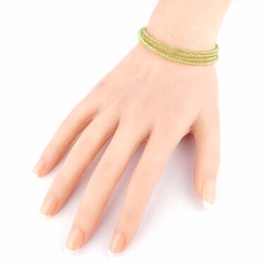 Selected Edition – Verwandelbares Olivin | Peridot Perlen Edelstein Armband & Kette facettiert mit Magnetverschluss Edelsteine Heilsteine bei Wunderstein24