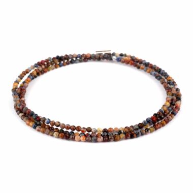 Selected Edition – Verwandelbares Pietersit Perlen Edelstein Armband & Kette facettiert mit Magnetverschluss Edelsteine Heilsteine bei Wunderstein24