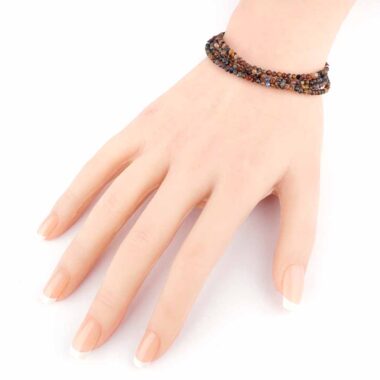 Selected Edition – Verwandelbares Pietersit Perlen Edelstein Armband & Kette facettiert mit Magnetverschluss Edelsteine Heilsteine bei Wunderstein24