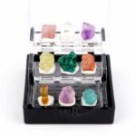 9 teilige Miniatur Kristalle Edelstein Sammlung in Präsentationsbox Edelsteine Heilsteine bei Wunderstein24