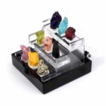 9 teilige Miniatur Kristalle Edelstein Sammlung in Präsentationsbox Edelsteine Heilsteine bei Wunderstein24