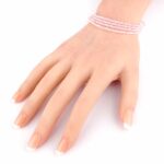 Selected Edition – Verwandelbares Rosenquarz Perlen Edelstein Armband & Kette facettiert mit Magnetverschluss Edelsteine Heilsteine bei Wunderstein24