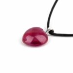 Rubin Herz Anhänger Höhe 23 mm & 925 Sterling-Silber beste Qualität und Farbe Edelsteine Heilsteine bei Wunderstein24