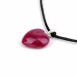 Rubin Herz Anhänger Höhe 23 mm & 925 Sterling-Silber beste Qualität und Farbe Edelsteine Heilsteine bei Wunderstein24