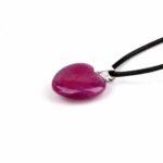Rubin Herz Anhänger Höhe 23 mm & 925 Sterling-Silber beste Qualität und Farbe Edelsteine Heilsteine bei Wunderstein24