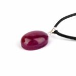 Rubin Cabochon Anhänger Höhe 25 mm & 925 Sterling-Silber beste Qualität und Farbe Edelsteine Heilsteine bei Wunderstein24