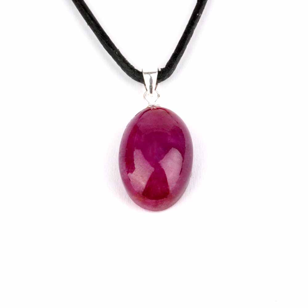 Rubin Cabochon Anhänger Höhe 24,5 mm & 925 Sterling-Silber beste Qualität und Farbe Edelsteine Heilsteine bei Wunderstein24 Rubin Cabochon Anhänger Höhe 24,5 mm & 925 Sterling-Silber beste Qualität und Farbe Edelsteine Heilsteine bei Wunderstein24