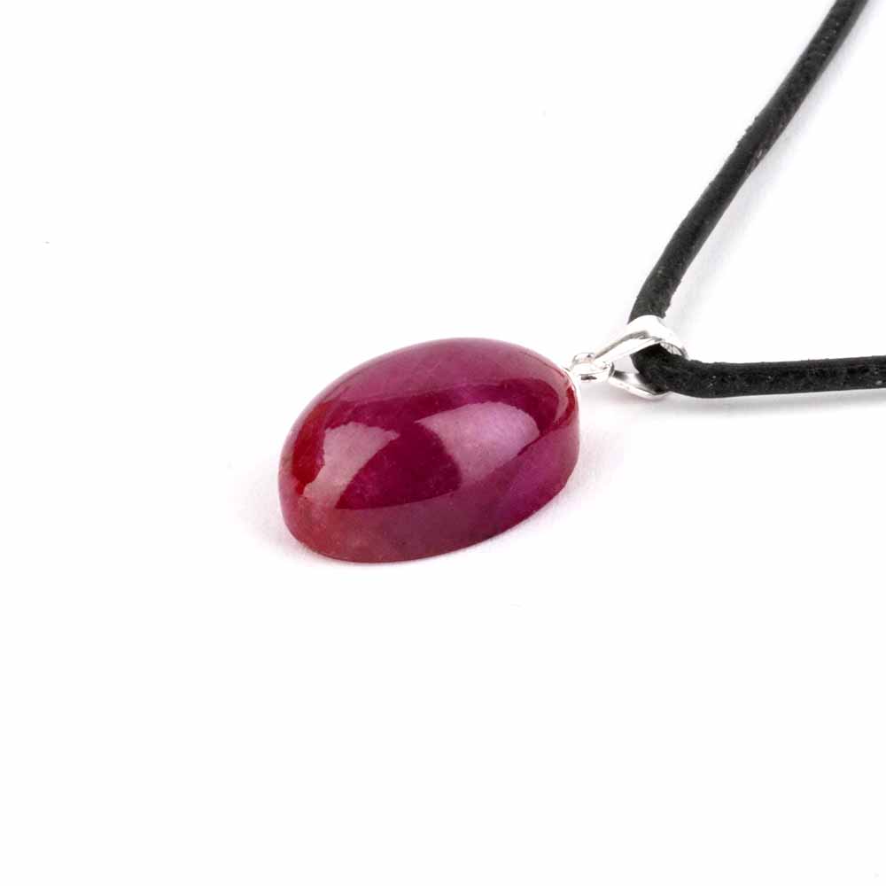 Rubin Cabochon Anhänger Höhe 24,5 mm & 925 Sterling-Silber beste Qualität und Farbe Edelsteine Heilsteine bei Wunderstein24 Rubin Cabochon Anhänger Höhe 24,5 mm & 925 Sterling-Silber beste Qualität und Farbe Edelsteine Heilsteine bei Wunderstein24
