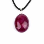 Rubin Cabochon Anhänger Höhe 24,5 mm & 925 Sterling-Silber beste Qualität und Farbe Edelsteine Heilsteine bei Wunderstein24