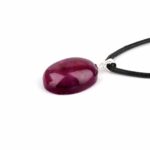 Rubin Cabochon Anhänger Höhe 26 mm & 925 Sterling-Silber beste Qualität und Farbe Edelsteine Heilsteine bei Wunderstein24