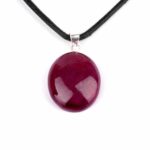 Rubin Cabochon Anhänger Höhe 21,5 mm & 925 Sterling-Silber beste Qualität und Farbe Edelsteine Heilsteine bei Wunderstein24