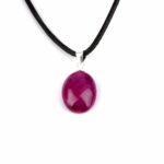 Rubin Cabochon Anhänger Höhe 26 mm & 925 Sterling-Silber beste Qualität und Farbe Edelsteine Heilsteine bei Wunderstein24