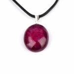 Rubin Cabochon Anhänger Höhe 26 mm & 925 Sterling-Silber beste Qualität und Farbe Edelsteine Heilsteine bei Wunderstein24