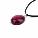 Rubin Cabochon Anhänger Höhe 26 mm & 925 Sterling-Silber beste Qualität und Farbe Edelsteine Heilsteine bei Wunderstein24