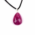 Rubin Cabochon Anhänger oval Höhe 31 mm & 925 Sterling-Silber beste Qualität und Farbe Edelsteine Heilsteine bei Wunderstein24