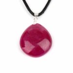 Rubin Cabochon Tropfen Anhänger Höhe 30 mm & 925 Sterling-Silber beste Qualität und Farbe Edelsteine Heilsteine bei Wunderstein24