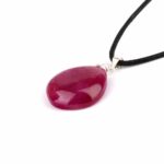 Rubin Cabochon Tropfen Anhänger Höhe 30 mm & 925 Sterling-Silber beste Qualität und Farbe Edelsteine Heilsteine bei Wunderstein24