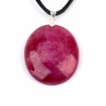 Rubin Cabochon Tropfen Anhänger Höhe 30 mm & 925 Sterling-Silber beste Qualität und Farbe Edelsteine Heilsteine bei Wunderstein24