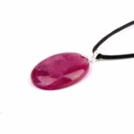 Rubin Cabochon Anhänger Höhe 35 mm & 925 Sterling-Silber beste Qualität und Farbe Edelsteine Heilsteine bei Wunderstein24