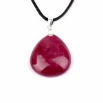 Rubin Cabochon Tropfen Anhänger Höhe 37 mm & 925 Sterling-Silber beste Qualität und Farbe Edelsteine Heilsteine bei Wunderstein24