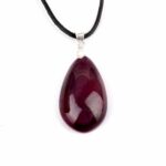 Rubin Cabochon Anhänger Höhe 42 mm & 925 Sterling-Silber beste Qualität und Farbe Edelsteine Heilsteine bei Wunderstein24