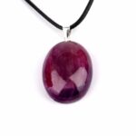 Rubin Cabochon Anhänger Höhe 30,5 mm & 925 Sterling-Silber beste Qualität und Farbe Edelsteine Heilsteine bei Wunderstein24