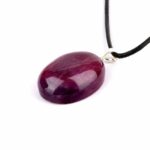 Rubin Cabochon Anhänger Höhe 34,5 mm & 925 Sterling-Silber beste Qualität und Farbe Edelsteine Heilsteine bei Wunderstein24