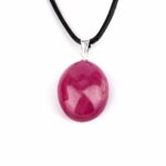 Rubin Cabochon Anhänger Höhe 29 mm & 925 Sterling-Silber beste Qualität und Farbe Edelsteine Heilsteine bei Wunderstein24