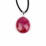 Rubin Cabochon Anhänger Höhe 33 mm & 925 Sterling-Silber beste Qualität und Farbe Edelsteine Heilsteine bei Wunderstein24