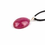 Rubin Cabochon Anhänger Höhe 29 mm & 925 Sterling-Silber beste Qualität und Farbe Edelsteine Heilsteine bei Wunderstein24