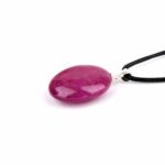 Rubin Cabochon Anhänger Höhe 33 mm & 925 Sterling-Silber beste Qualität und Farbe Edelsteine Heilsteine bei Wunderstein24