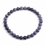 Saphir Ø ca. 6,6 mm Kugel Edelstein Armband flexibel und dehnbar Edelsteine Heilsteine bei Wunderstein24