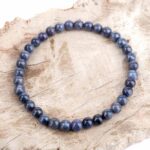 Saphir Ø ca. 6 mm Kugel Edelstein Armband flexibel und dehnbar Edelsteine Heilsteine bei Wunderstein24