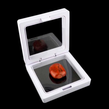 Schweberahmen 70 x 70 mm für Edelsteine lichtgrau mit Silikon Membran Edelsteine Heilsteine bei Wunderstein24